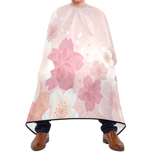 Cape de coiffure professionnelle pour barbier, imperméable en polyester, impression par sublimation personnalisée, fermeture ajustable au cou - Product Image 2