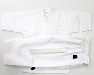 Uniforme de Karate Blanco 100% Algodón, Corte Regular, Duradero, Unisex para Adultos, Camiseta para Artes Marciales - Product Image 1
