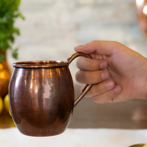 Mug Moscow Mule individuel en acier martelé écologique plaqué cuivre avec poignée 500 ml/16 oz pour la maison et le bureau - Product Image 5