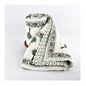 Edredón Ligero de Verano de Algodón Jaipuri con Diseño de Palmera y Manta Suave al por Mayor - Product Image 6