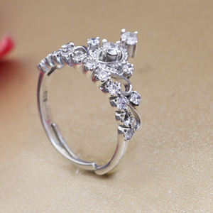 แหวนมงกุฎเงินแท้ 925 ประดับเพชร งานแฮนด์เมด สำหรับผู้หญิงและเด็กผู้หญิง สวมใส่ในงานแต่งงาน - Product Image 4