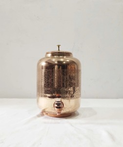Yoga Style Copper Water Dispenser Ayurvedic Design Copper Water Dispenser Colorful Wholesale Price Copper Water Dispenser - Product Image 2