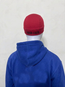 Red Custom Logo Printed <b>Beanie</b> Hat 100% Acrylic Knit Winter <b>Skull</b> Cap Unisex Casual Warm Headwear 56-58CM - Product Image 3