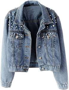 Chaqueta Vaquera Vintage para Mujer, Tejido Transpirable de Invierno con Relleno de Algodón, Diseño Personalizable, Venta al Por Mayor de Fábrica, OEM - Product Image 3