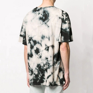 Camiseta de Manga Corta para Hombre con Estampado Tie Dye, 100% Algodón, Cuello Redondo, Corte Regular, Diseño Casual con Patrón Rosa - Product Image 5