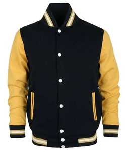Custom New Unisex Wool Patchwork Front Hooded <b>Winter</b> Varsity <b>Jacket</b> - Product Image 2
