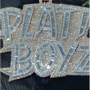 Collar con Nombre Personalizado, Joyería de Oro con Diamantes, Cadena con Diamantes Moissanite VVS, Colgante con Letra Personalizada para Mujer - Product Image 1