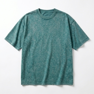 T-shirt surdimensionné personnalisé délavé à l'acide, en coton épais, coupe carrée, streetwear décontracté, tee-shirt d'été vierge - Product Image 1