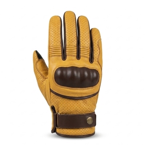 Custom Logo Genuine Leather Motorcycle <b>Gloves</b> Full Finger Perforated Touchscreen Padded <b>Knuckle</b> Unisex Riding Racing <b>Gloves</b> - Product Image 4