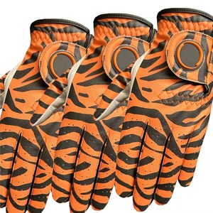 Gants de golf à imprimé tigre en cuir véritable pour droitier, antidérapants, avec fermeture auto-agrippante, gants de sport unisexes - Product Image 3