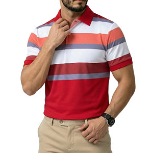 เสื้อโปโลผู้ชายสีสันตัดกัน แขนสั้น ระบายอากาศได้ดี ทรงสปอร์ต สั่งทำได้ เหมาะสำหรับใส่เล่นกอล์ฟในฤดูร้อน ขายส่งจำนวนมาก - Product Image 3