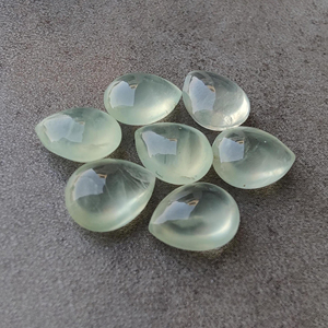 Piedra Preciosa Natural de Prehnita en Forma de Lágrima, Calibrada, Verde, Suelta, para Joyería, Disponible en Todos los Tamaños - Product Image 1