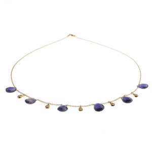 Hermoso Collar Colgante de Amatista, Gema Morada, Cadena de Oro, Cristal Curativo Boho, Joyería DIY con Mariposa, Regalo Budista para Mujer - Product Image 3