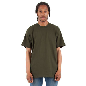 Camiseta de algodón grueso de alta densidad de 7.5 oz para hombre, cuello redondo, estampada en serigrafía, corte holgado, venta al por mayor, personalizable - Product Image 3