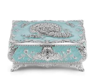 กล่องเก็บเครื่องประดับโลหะผสมสังกะสีรูปดอกกุหลาบแกะสลัก - Product Image 2