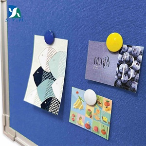 Blue Felt Display <b>Board</b> with Magnetic Surface and Aluminum Frame for Business Branding - Product Image 5