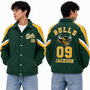 Veste de coach sur mesure, broderie du nom de l'équipe, numéro du joueur, coupe-vent léger, fournisseur d'uniformes - Product Image 1