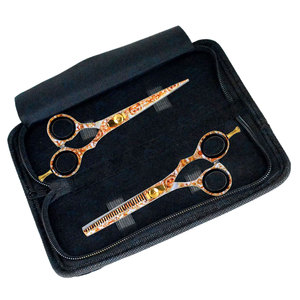 Instrumentos de Belleza, Tijeras de Corte de Pelo de 6 Pulgadas y Tijeras de Entresacar, Estuche para Tijeras de Peluquería Profesional - Product Image 1