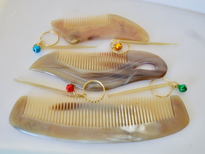 Peine para Peinar el Cabello de Cuerno de Búfalo, Hecho a Mano, Cuerno de Buey Blanco Natural, Profesional, Clásico, para Uso Doméstico, con Logotipo Personalizado - Product Image 5