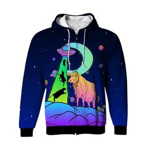 Sudadera con Capucha Galaxy Print para Hombre, Manga Regular, Tejido de Poliéster, Estilo Urbano Otoñal, Diseño con Logotipo Frontal - Product Image 5