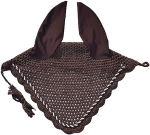 Luxury Crochet Horse Ear Bonnet Custom Color <b>Fly</b> Hood Soft Breathable Equestrian Riding Horse Protection Equipment - Product Image 4