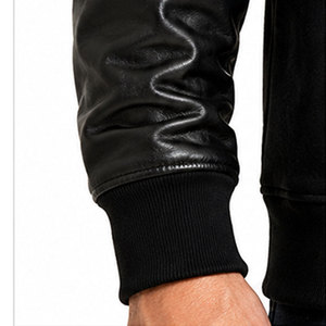 Nuevo Diseño, Sudadera con Capucha Casual de Invierno para Hombre, Más Vendida, con Mangas de Cuero, Colores Personalizados, MOQ Bajo, Venta al Por Mayor - Product Image 5