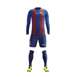 High Quality Full Set Football Jersey Quick Dry Sublimated Soccer Jerseys Professional 3D Soccer Uniform