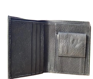 Hot Selling Leather Bifold Designer <b>Smart</b> Coin Pocket Leather Card Slot <b>Wallet</b> Best Quality Modern Blocking Black Leather <b>Wallet</b> - Product Image 2