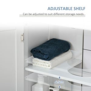 Mobile Lavabo a Colonna in Legno Massello e PVC Bianco con Intaglio a U e Ripiano Regolabile per Hotel e Centri Commerciali - Product Image 6
