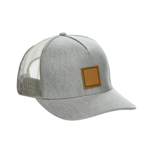 Casquette Trucker en Denim Gris Maille, 6 Panneaux, Ajustable, 100% Polyester, Couleur Unie, Chapeau Décontracté avec Patch Avant, Unisexe Adulte 56-58cm - Product Image 4