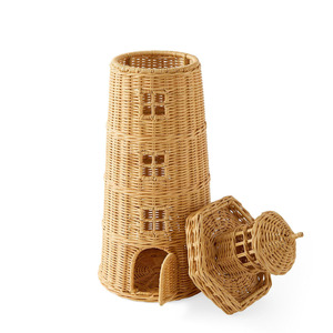 บ้านของเล่นเด็กทำมือรูปประภาคารหวายตกแต่ง ของเล่นเด็กสร้างสรรค์ขายส่ง - Product Image 2