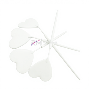 Miroir professionnel pour extensions de cils, forme cœur, blanc, revêtement poudré, miroir pour cils - Product Image 3