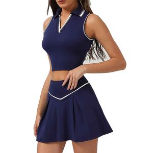 Agile Comfort Modern Soft Flexible Breathable Sleek Stylish Lightweight Motion Ready <b>Skirt</b> Top Women Tennis Uniform - Product Image 4