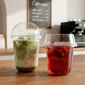 QUANG QUAN 16/22/24oz Clear Single Wall PP/PET Plastic Cups 95mm Diameter Lids Disposable Hanoi Round Tea Coffee Beverages - Product Image 3