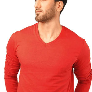 Camiseta de Manga Larga de Algodón para Hombre, Cuello Redondo Informal, Ligera, Básica para Uso Diario, Logotipo Personalizado en la Parte Delantera, Secado Rápido, Corte Regular - Product Image 4