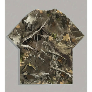 เสื้อยืดลายพรางผู้ชาย สตรีทแวร์ ทรงโอเวอร์ไซส์ ผ้าฝ้าย พิมพ์ลาย คอกลม แขนสั้น แฟชั่นลำลอง - Product Image 3