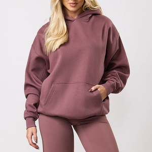 Sweat à capuche unisexe surdimensionné de haute qualité en coton 100% avec logo personnalisé, streetwear uni, blanc, pour femmes - Product Image 6