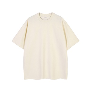 360 grammes été hommes unisexe T-Shirt 100% coton coupe régulière à manches courtes couleur unie respirant écologique - Product Image 5