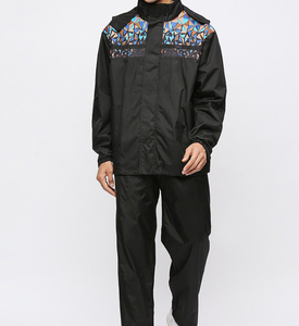 New RTS Custom Logo Men's Nylon <b>Wind</b> <b>Breaker</b> Contrast Panel With Pant Set For Summer Breathable Set Highstreet Zipper Jacket - Product Image 1