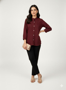 Chemise en lin doux pour femme, vêtement de luxe pour usage quotidien, idéale pour les tenues professionnelles, prix de gros par fournisseur. - Product Image 6