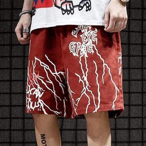 Nouveau short streetwear tendance pour homme avec logo personnalisé, style décontracté en coton, mode urbaine, hip-hop, bas de tenue ample d'été pour l'extérieur - Product Image 1