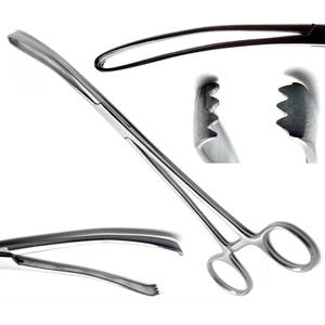 Pinzas Teale Vulsellum Premium de Acero Inoxidable, Curvas, para Ginecología, Tenaculum Uterino, Instrumentos Médicos Quirúrgicos, con Marcas CE e ISO - Product Image 6