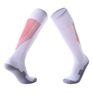 Chaussettes de football pour hommes antidérapantes respirantes en tissu éponge, chaussettes de compression pour adultes, tricotées, écologiques, hautes jusqu'au genou, colorées - Product Image 4