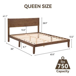 Struttura Letto Matrimoniale in Legno Premium: Design Robusto e Durevole per una Camera da Letto Confortevole che Crea Senza Sforzo uno Stile Moderno per la Casa - Product Image 4
