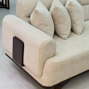 Canapé en teck moderne et luxueux, mobilier contemporain rembourré pour salon, hôtel, villa, salle de séjour - Product Image 3