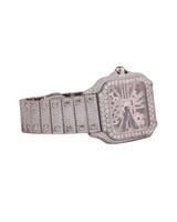 Montre de luxe classique et simple pour homme, boîtier carré en acier inoxydable, mouvement à quartz, bracelet en cuir, cadran squelette