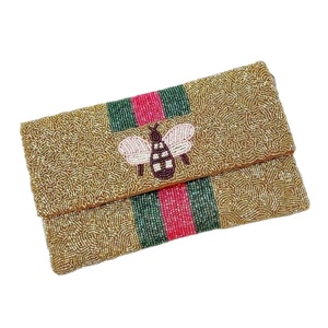 Handmade Seed Beads Clutch Hand <b>Bag</b> for Women <b>Girl</b> Stylish Stylish Seed Beads Embroidery Clutch Hand Purse for Women <b>Girls</b> - Product Image 6