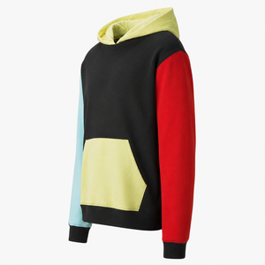 เสื้อฮู้ดดี้ผ้าฝ้าย 100% สีตัดกัน สไตล์ลำลอง สตรีทแวร์ สำหรับผู้ชายและผู้หญิง แห้งเร็ว ขายส่ง - Product Image 3