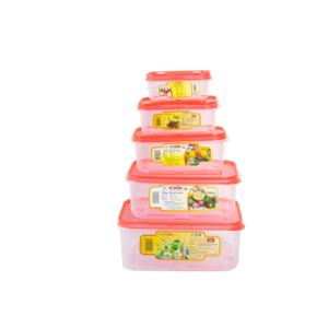 Récipient de nourriture en plastique rectangulaire portable avec couvercle durable stockage frais empilable pour la cuisine voyage bureau école usage domestique - Product Image 3