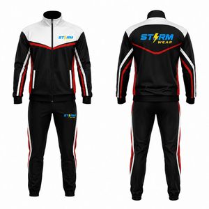 ผู้ผลิต EM ODM รับผลิตชุดกีฬาแบบกำหนดเอง พิมพ์ลายแบบ Sublimation เต็มตัว สำหรับผู้ชาย ผู้หญิง ชุดฝึกซ้อมทีม ชุดกีฬา - Product Image 4